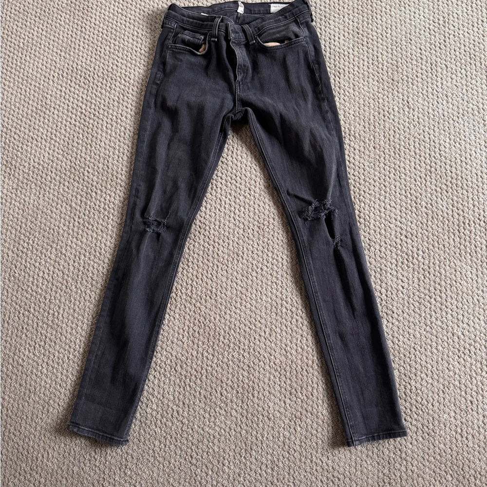 Rag and Bone Distressed black Skinny Jeans